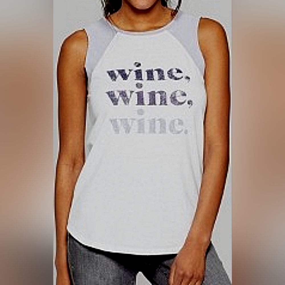Grayson Threads White Tank Top with Light Gray Accents